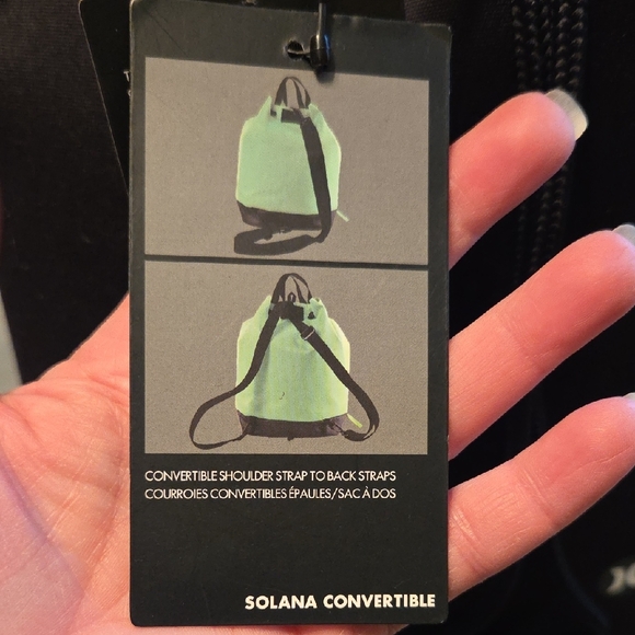 Hurley NWT Black Solana Convertible Backpack - Picture 3 of 9